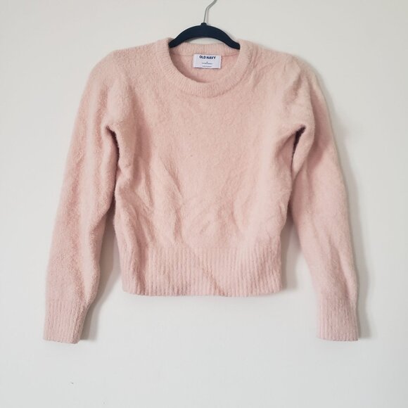 Old Navy Pink Womens Sweater Size S Fuzzy Cozy Fall Feminine Soft Girl Comfy - Picture 1 of 6